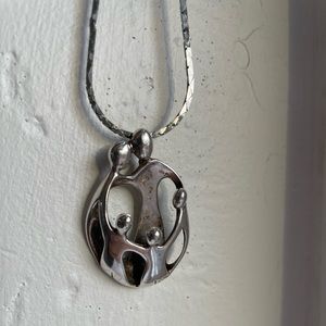 Sterling Silver Family of 5 Pendant